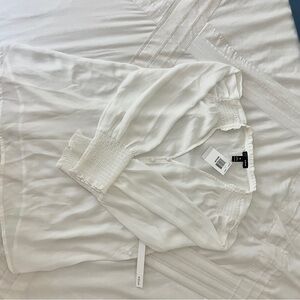 NWT Aqua BLOOMINGDALES White Blouse